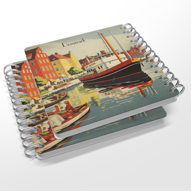 Denmark Vintage Travel Poster customisable Notebook (Creator Uploaded)