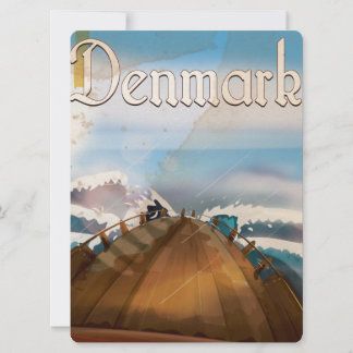 Denmark Vintage Travel Poster Invitation
