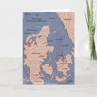Denmark Vintage Weather forecast Invitation