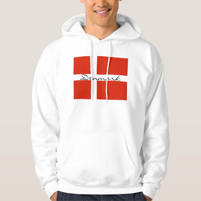 Denmark with Dannebrog Hoodie (Front)