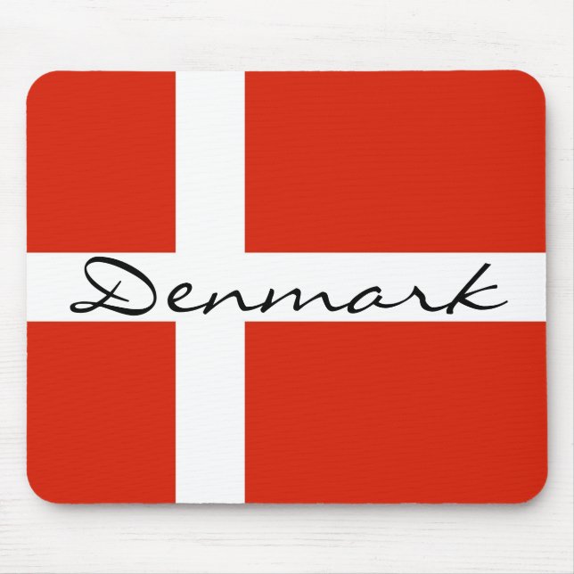 Denmark with Dannebrog Mouse Mat (Front)