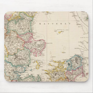 Denmark with inset map of Iceland Mouse Mat