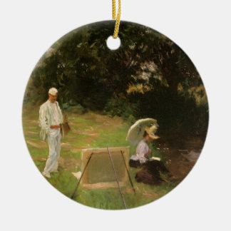 Dennis Miller Bunker Painting at Calcot by Sargent Ceramic Tree Decoration