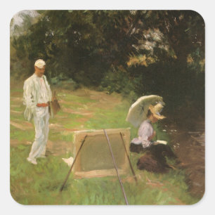 Dennis Miller Bunker Painting at Calcot by Sargent Square Sticker