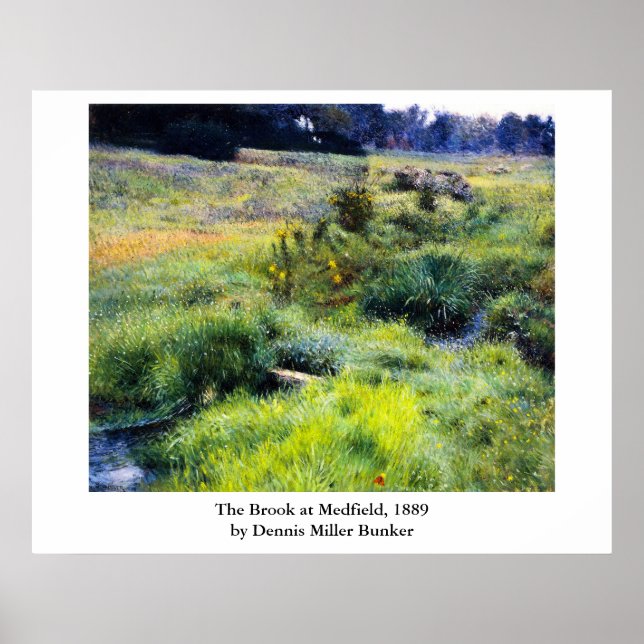 Dennis Miller Bunker's The Brook at Medfield Poster (Front)