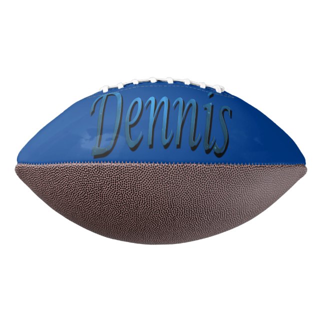Dennis Name Logo, American Football (Rotated 270)