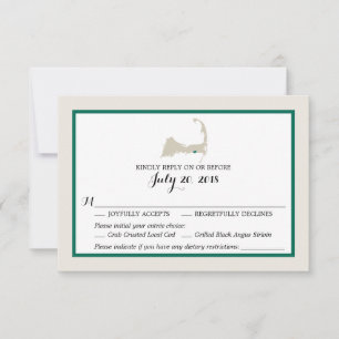 Dennis Port Cape Cod Map   Wedding RSVP menu