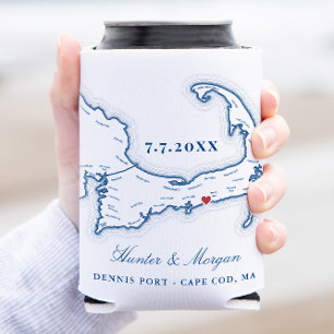 Dennis Port Cape Cod Wedding Favour Can Cooler