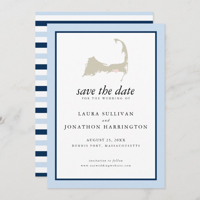 Dennis Port Cape Cod Wedding Save The Date (Front/Back)