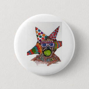 Dennis Rodman Boxer watercolor BD painting 6 Cm Round Badge