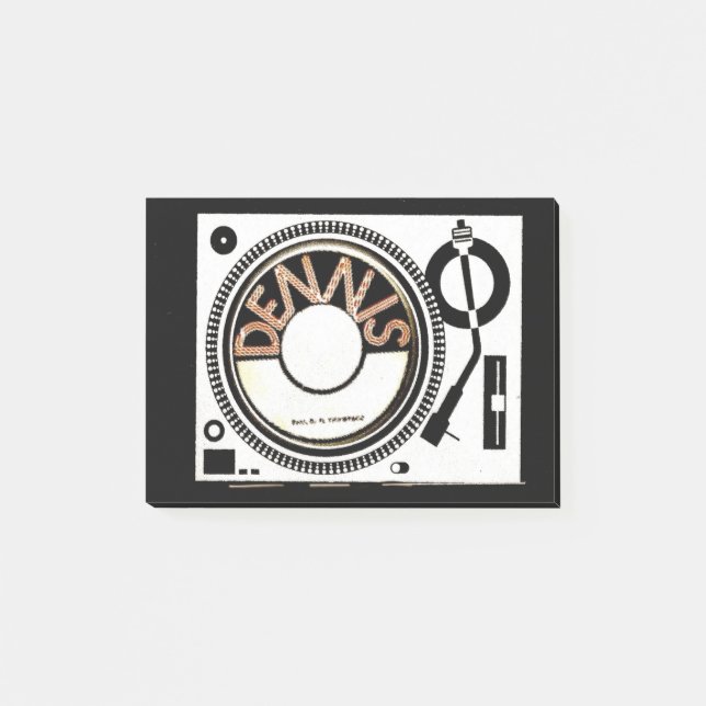 DENNIS TURNTABLE POST-IT NOTES (Front)