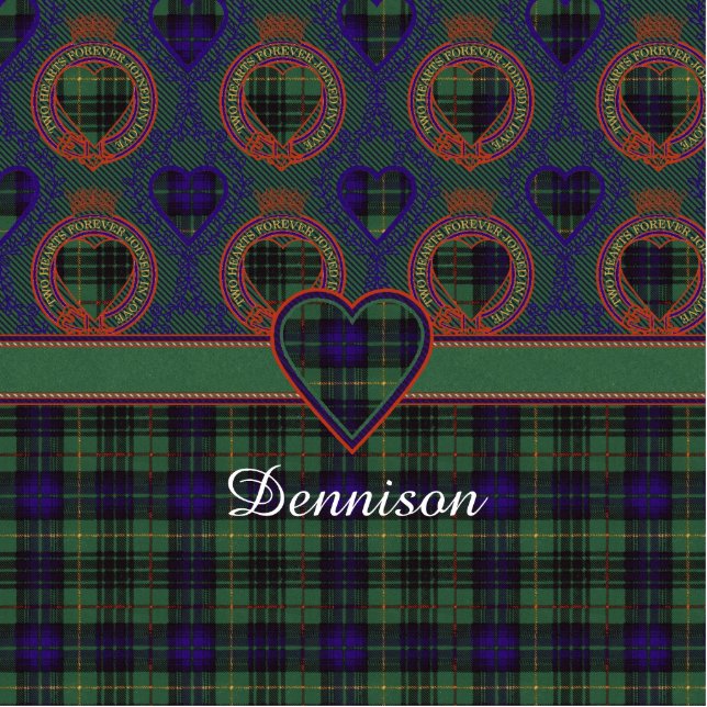 Dennison clan Plaid Scottish kilt tartan Photo Sculpture Magnet (Front)