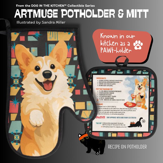 DENNY Corgi Oven Mitt & Pot Holder Set (Creator Uploaded)