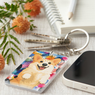 DENNY da Corgi Acrylic Keychain