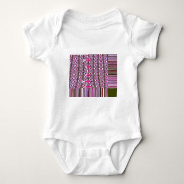 Dense and Intricate Abstract Pattern Art Print Baby Bodysuit (Front)