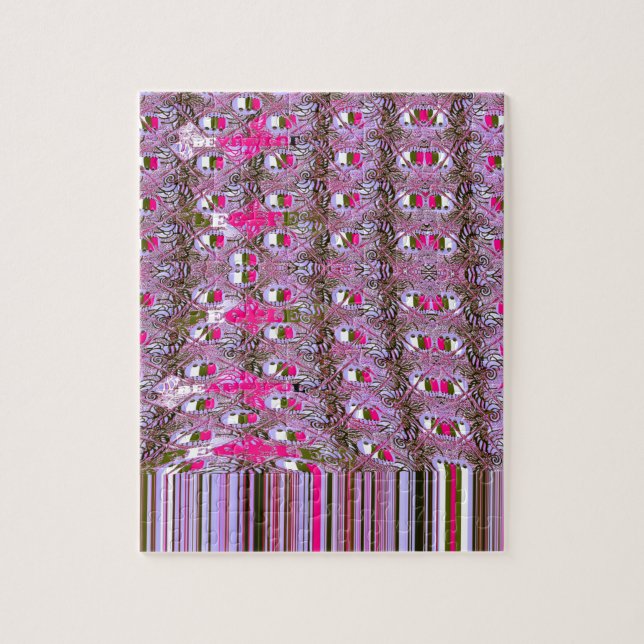 Dense and Intricate Abstract Pattern Art Print Jigsaw Puzzle (Vertical)