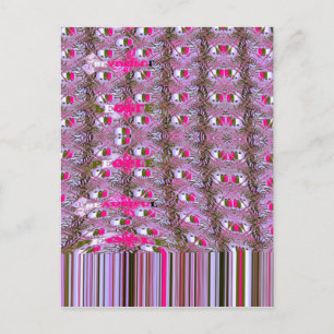 Dense and Intricate Abstract Pattern Art Print Postcard
