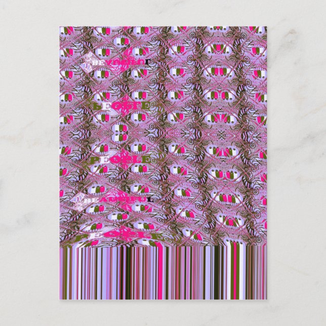 Dense and Intricate Abstract Pattern Art Print Postcard (Front)
