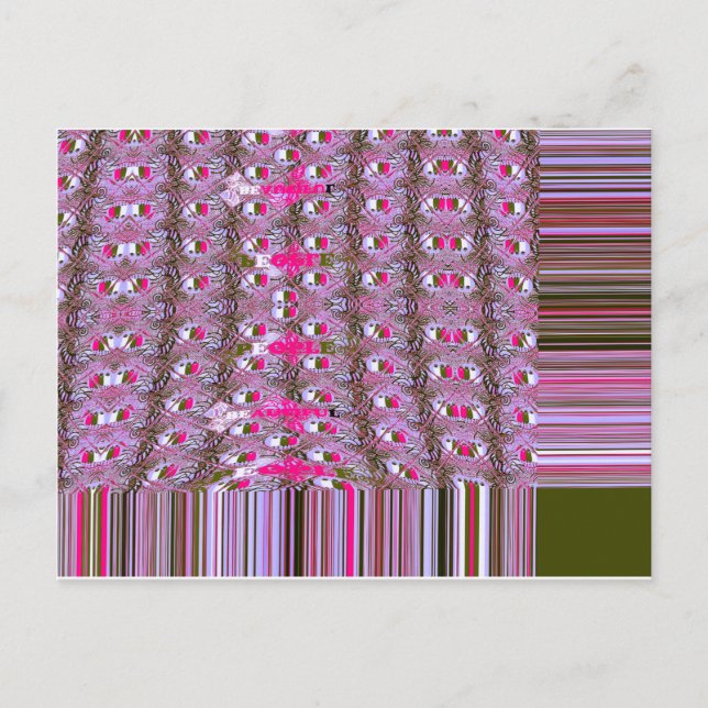 Dense and Intricate Abstract Pattern Art Print Postcard (Front)