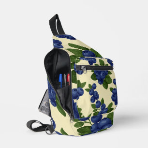 Dense Blueberry Seamless Pattern Sling Bag