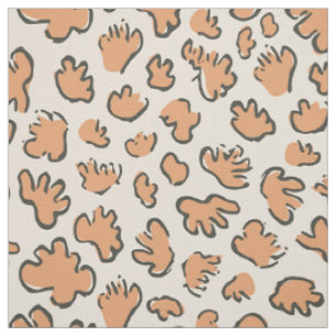 Dense Organic Terrazzo Abstract Muted Apricot Fabric