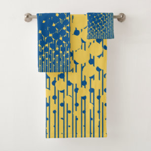 Density in Blue and Yellow - Towel Set