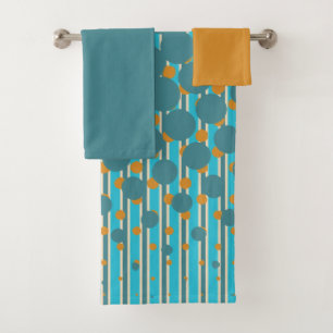 Density in Turquoise and Orange - Towel Set