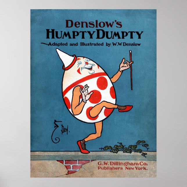 Denslow's Humpty Dumpty Book Cover Poster on Canva (Front)