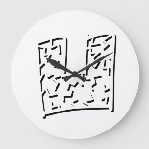 dent jaggy pattern large clock