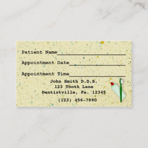 Dental Appointment Business Card