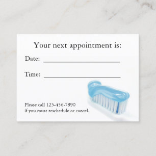 Dental Appointment Card