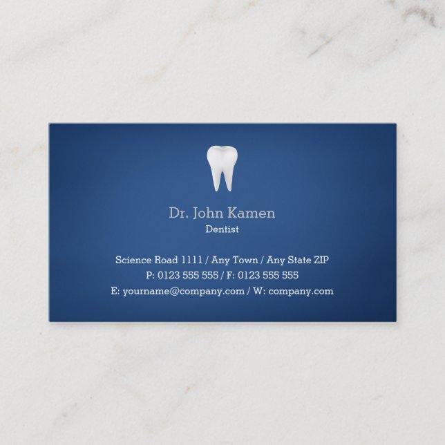Dental Appointment Card | Blue Dentist (Front)