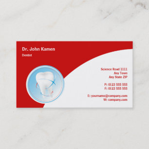 Dental Appointment Card   Dentist Red