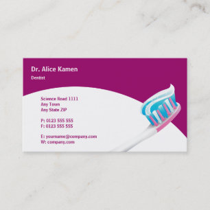 Dental Appointment Card Dentist Woman