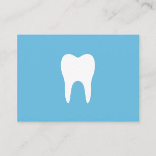 Dental appointment cards - blue, white tooth logo