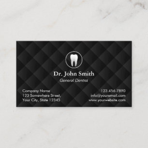 Dental Appointment Classic Black Quilted Dentist Card