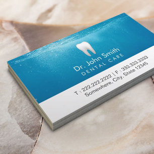 Dental Appointment Clean Tooth Blue Water Dentist Card