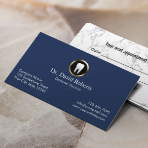 Dental Appointment Elegant Navy Blue Dentist