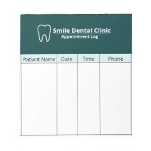 Dental Appointment Log Sheet for Clinics