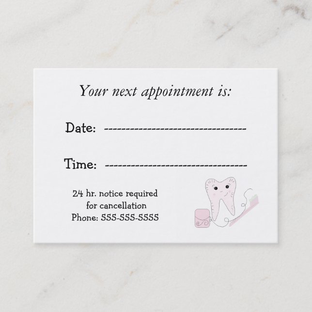 Dental Appointment Reminder (Front)