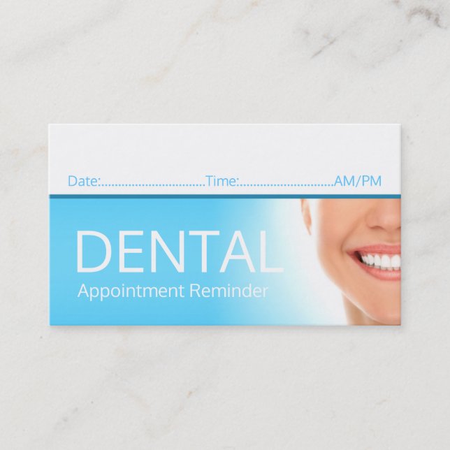 Dental Appointment Reminder Next Visit Card (Front)