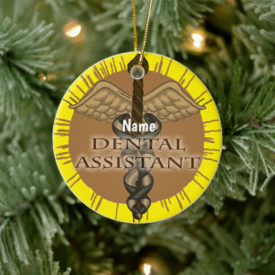 Dental Assistant Caduceus ornament