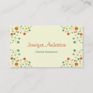 Dental Assistant - Chic Nature Stylish Business Card