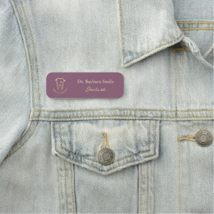 Dental Assistant Cosmetic Dentist Dusty Mauve Name Tag