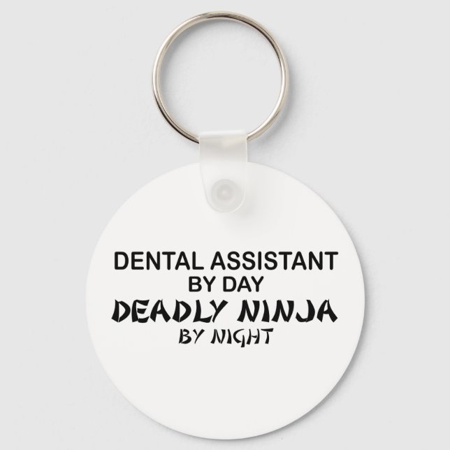 Dental Assistant Deadly Ninja Key Ring (Front)