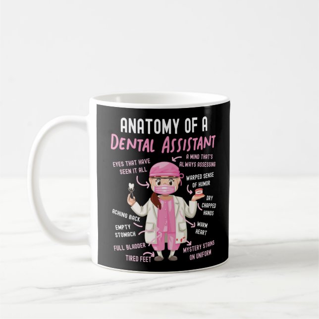 Dental Assistant Dental Anatomy Of A Dental Coffee Mug (Left)