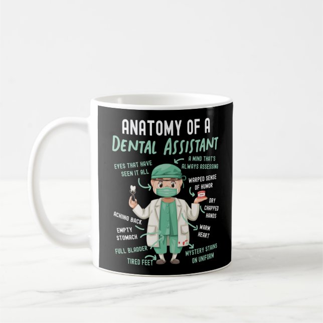 Dental Assistant Dental Anatomy Of A Dental Coffee Mug (Left)