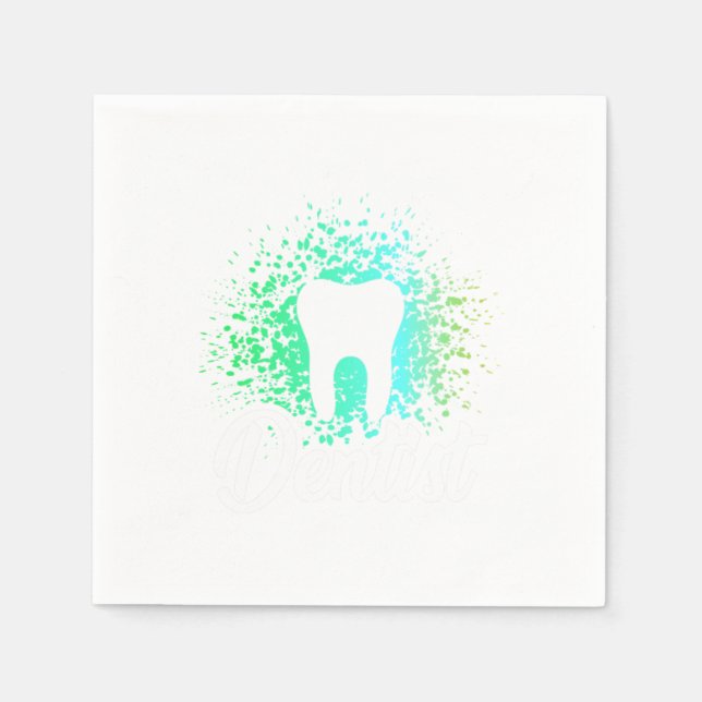 Dental Assistant Dentist Dentistry Hygienist Gift Napkin (Front)