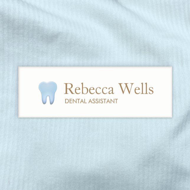 Dental Assistant Dentist Tooth Logo Name Tag (Creator Uploaded)