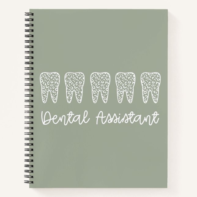 Dental Assistant | Gifts for Assistant Dentist Notebook (Front)